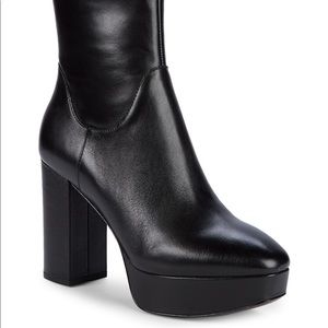 Ash Amazon Leather Platform Booties